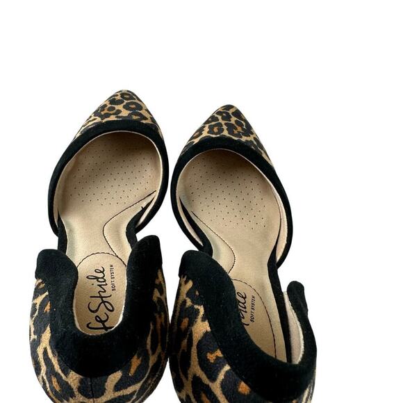 Leopard Print Kitten Heels Pointed Toe D’Orsay Pumps Y2K Chic Women’s Size 8 - Picture 10 of 10